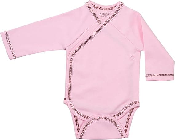 Babybody Mädchen Set 3er Pack Langarm Wickelbody Baumwolle Druckknöpfe — 1 / 3