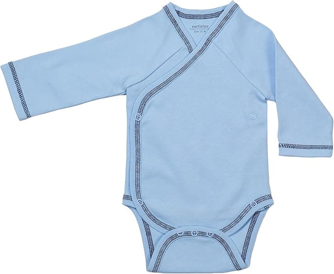 Baby Body Jungen Langarm 3er Pack Wickelbody 100% Baumwolle Druckknöpfe — 1 / 3