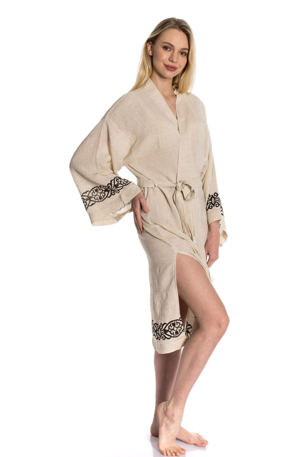 Elegant Women's Kimono – Double-Layer Muslin