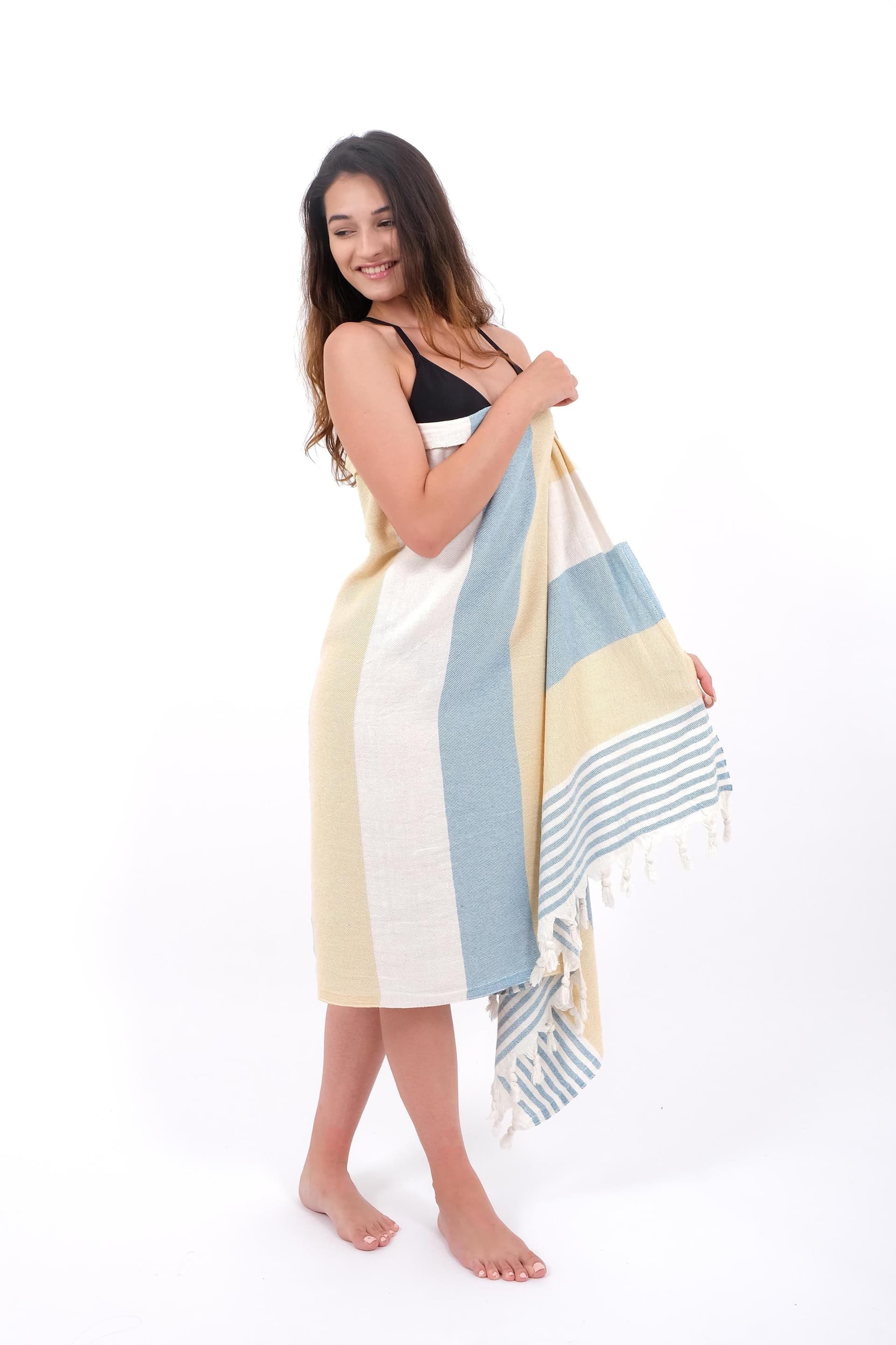 Pestemal Jacquard mit Fransen 100×190 cm — 1 / 5